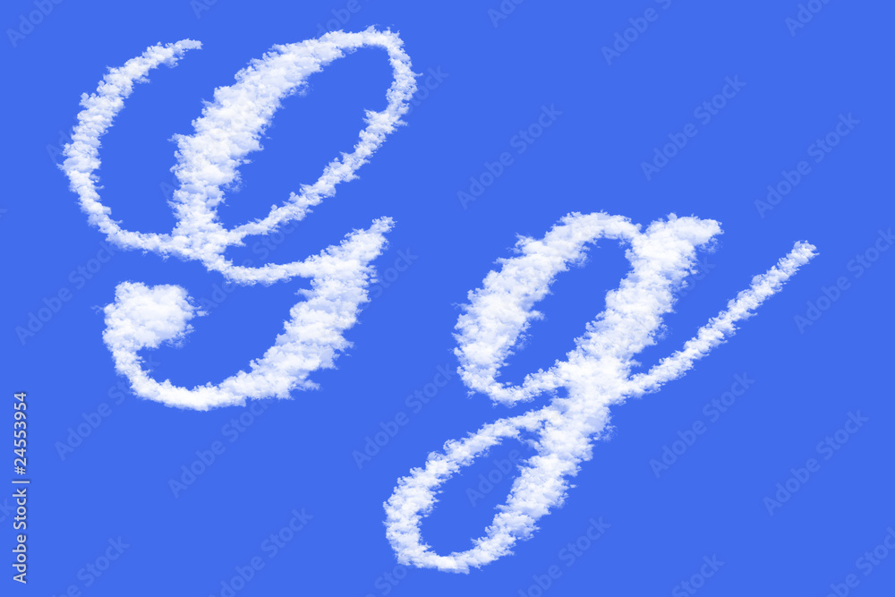 Clouds in shape of the letter G