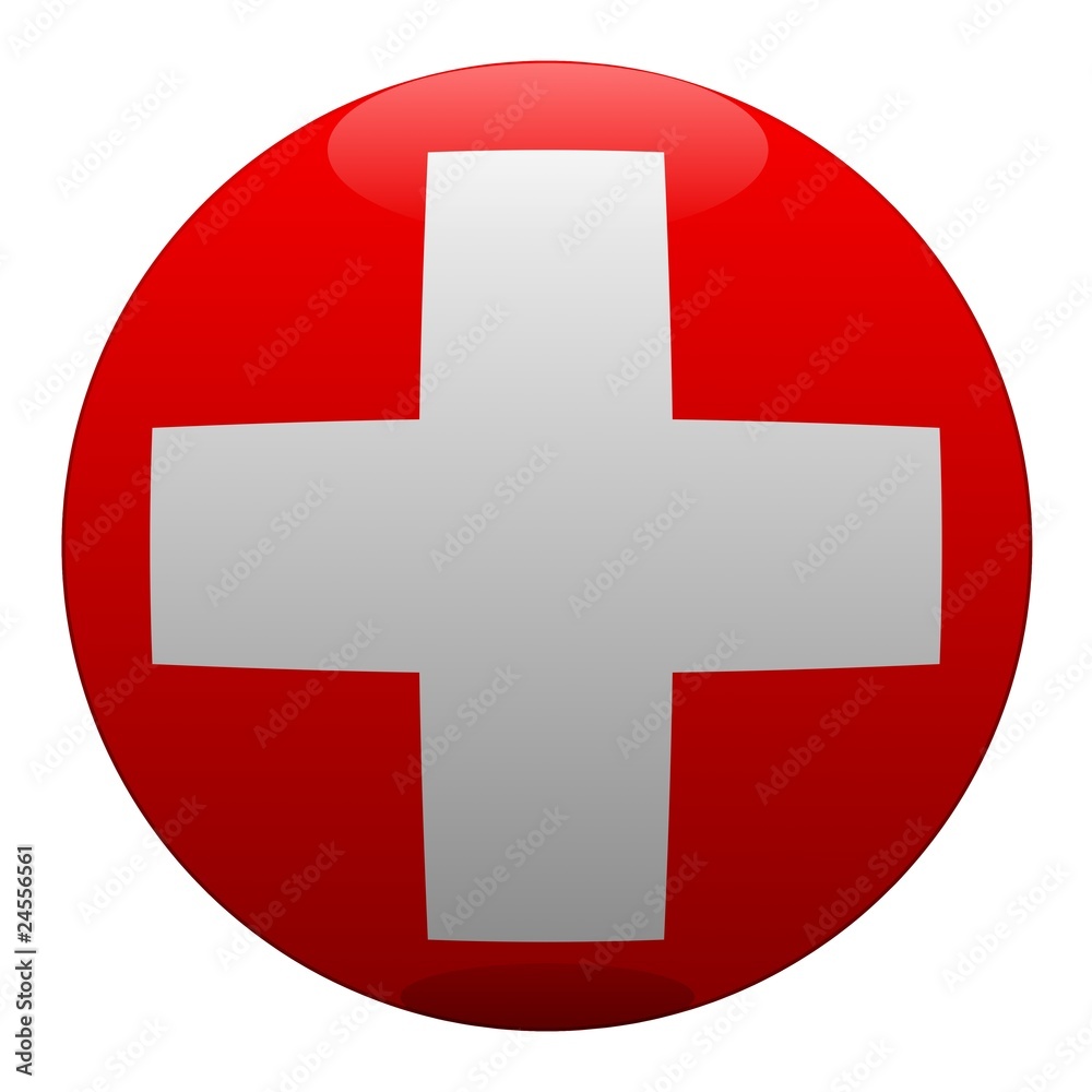 Obraz premium boule suisse switzerland ball drapeau flag