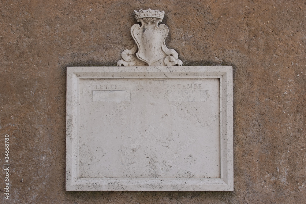 Obraz premium Roma, Campidoglio, targa in marmo