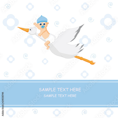 Tarjeta felicitación bebé niño