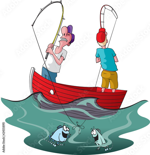 Two tangled Fishermen