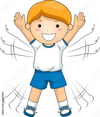 Boy Doing Jumping Jacks