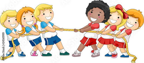 Children Playing Tug Of War