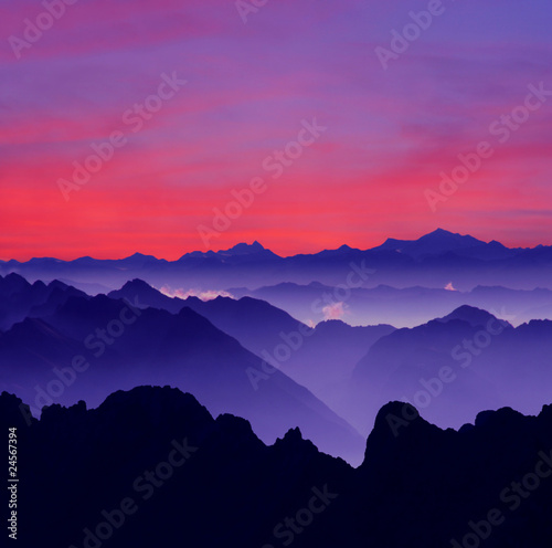 Fototapeta Magisches Licht (Blick v. Zugspitze)- Magic Light (Mt Zugspitz)