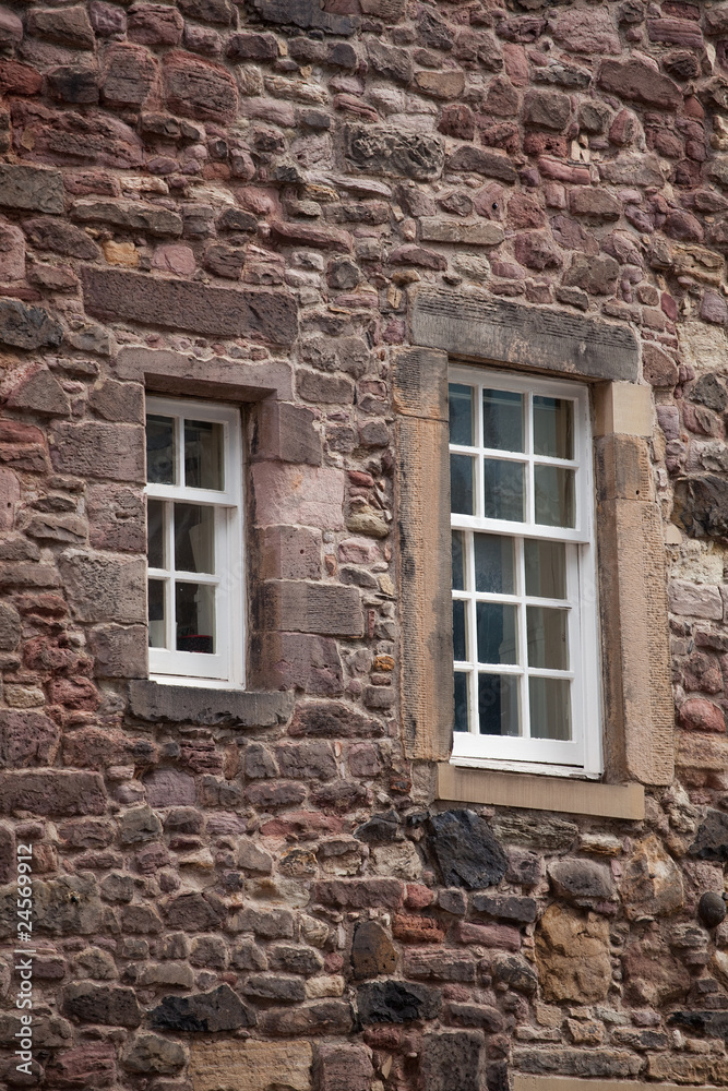 Medieval facades in Edinburgh, Scotland