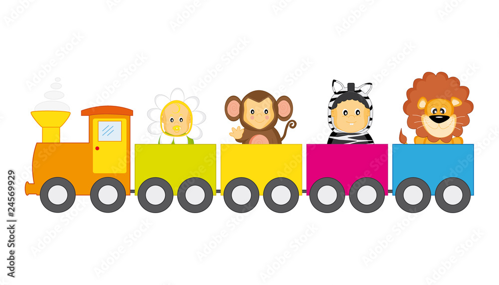 Tren infantil Stock Vector | Adobe Stock