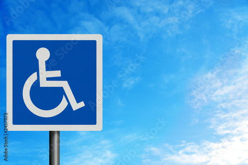 Photo realistic 'disabled' sign, with space for your text overla