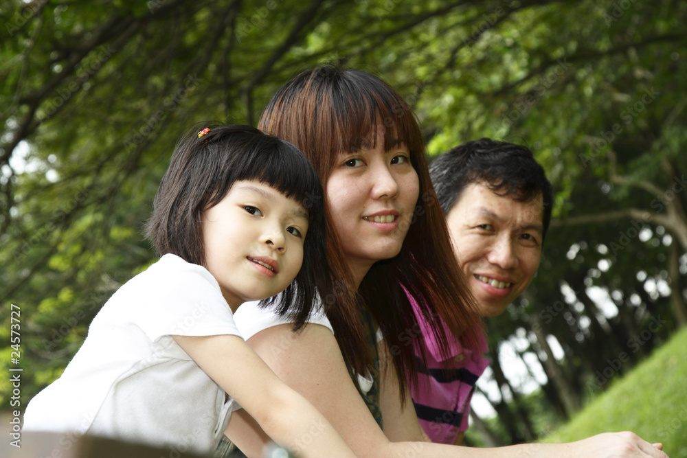 Portrait of a happy Asian family Portrait of a happy Asian family