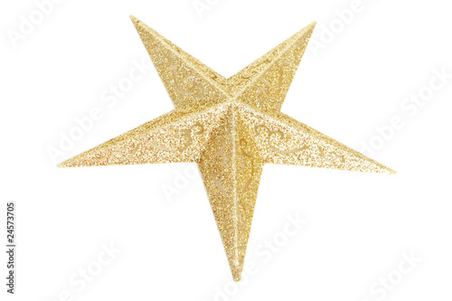 Beautiful Christmas Star Isolated on White