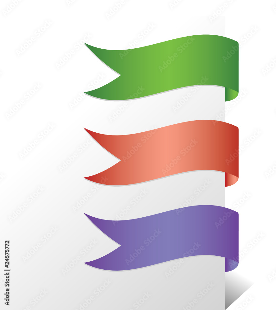 set of three wave paper tapes in colors set of three wave paper tapes in colors