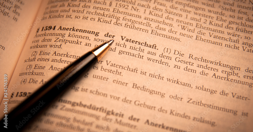Obraz premium Vaterschaftsanerkennung