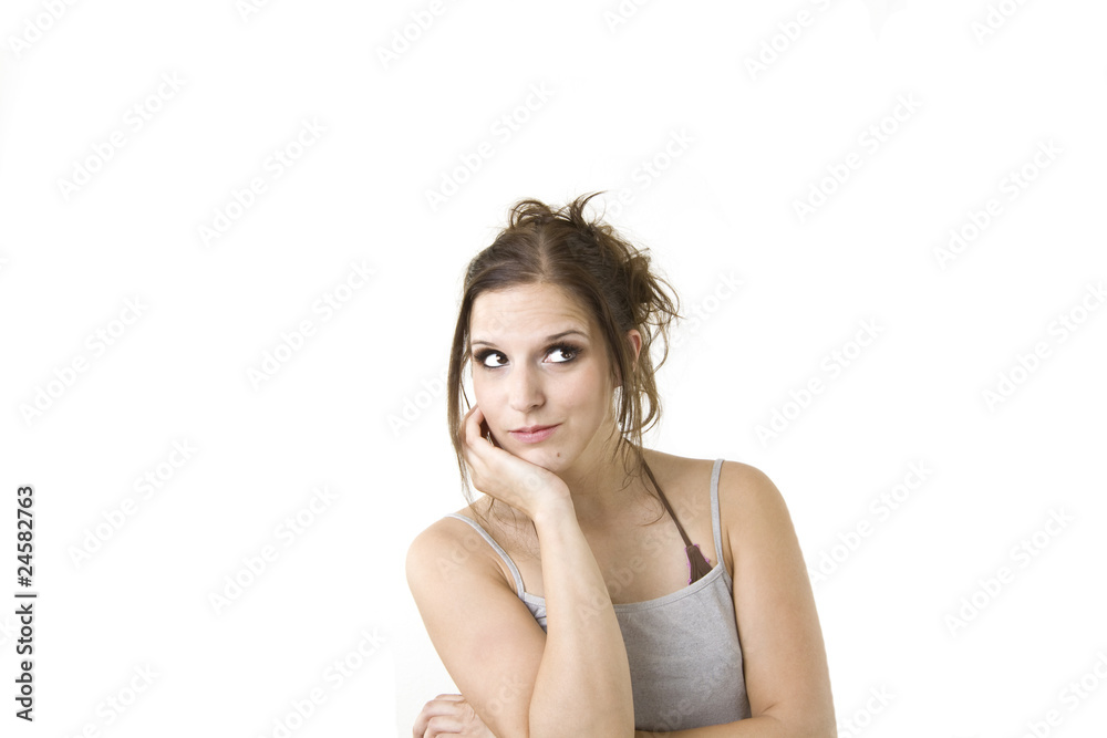 Naklejka premium Strong female portrait natural beauty