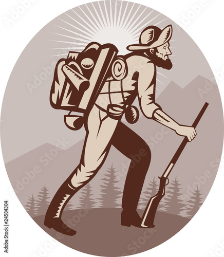 Miner prospector hunter trapper hiking