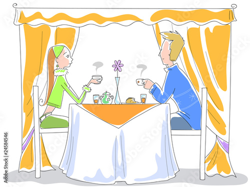 Coppia a colazione