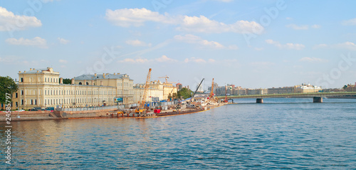 landscape with river Neva