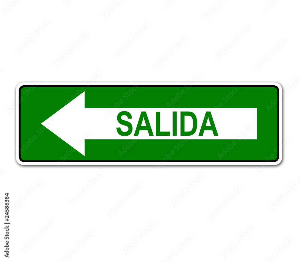 Pegatina SALIDA ilustración de Stock Adobe