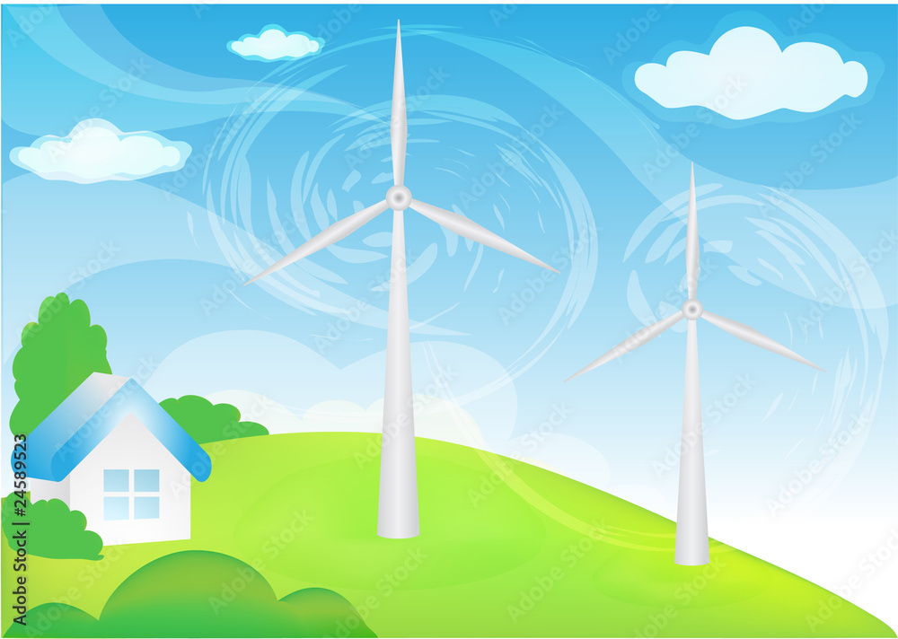 wind farms and house
