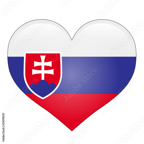 Free Download Herz Flagge - Slowakei - GFXLoad