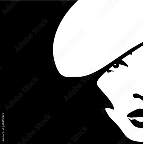 Woman image in retro style