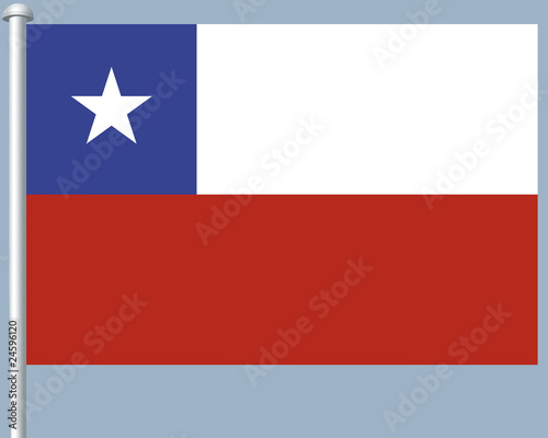 Flaggenserie-Suedamerika-Chile photo