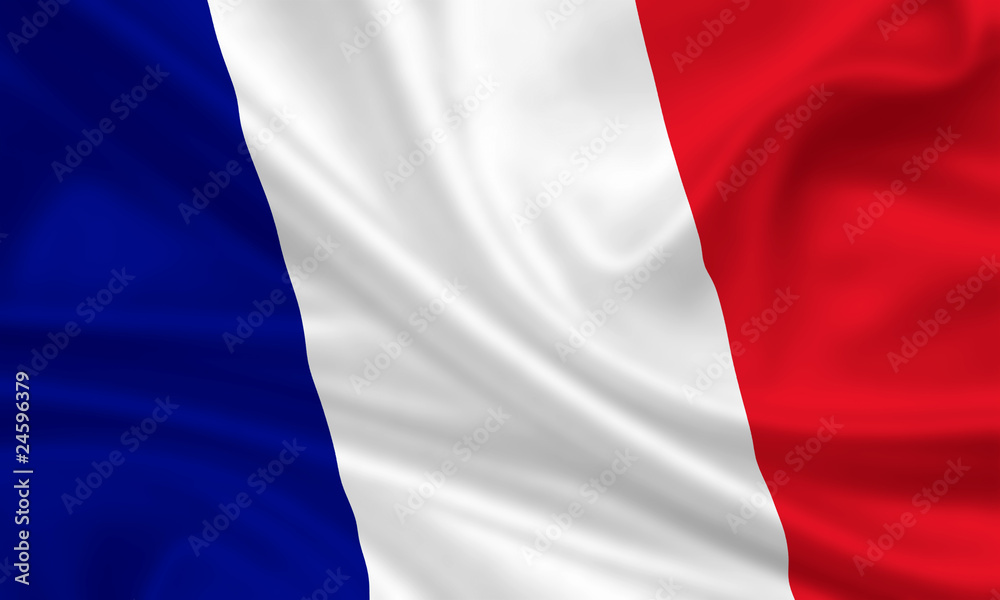 Flag of France Frankreich Fahne Flagge Tricolore Stock Illustration