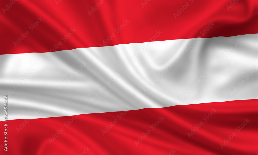 Flag of Austia Österreich Fahne Flagge Stock Illustration