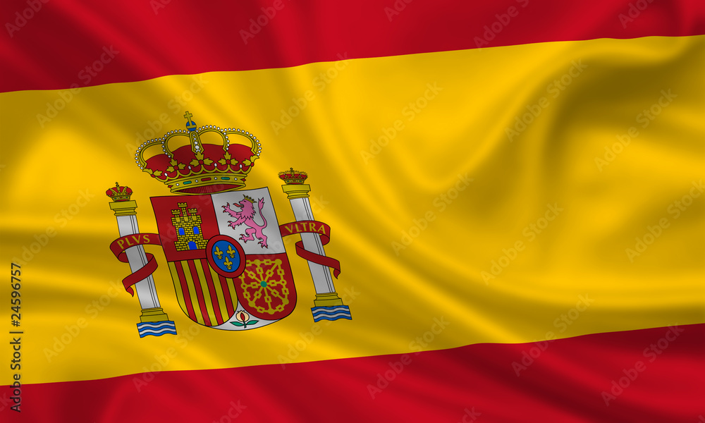 Flag of Spain Spanien Espannia Fahne Flagge Illustration Stock
