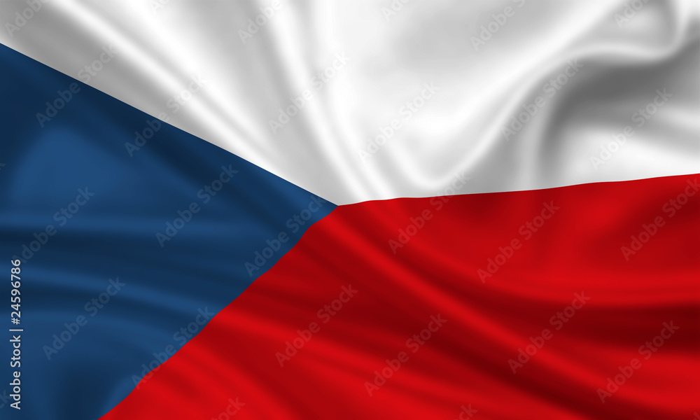 Flag of Czech Republic Tschechien Fahne Flagge Illustration Stock