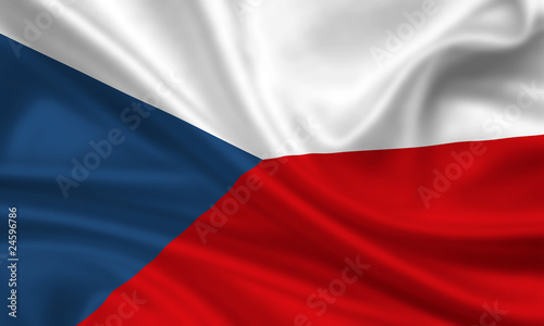 Fotografie, Obraz Flag of Czech Republic Tschechien Fahne Flagge