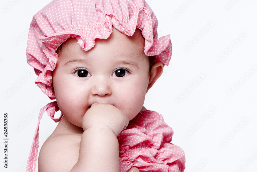 Little girl a on white background. Portrait Little girl a on white background. Portrait