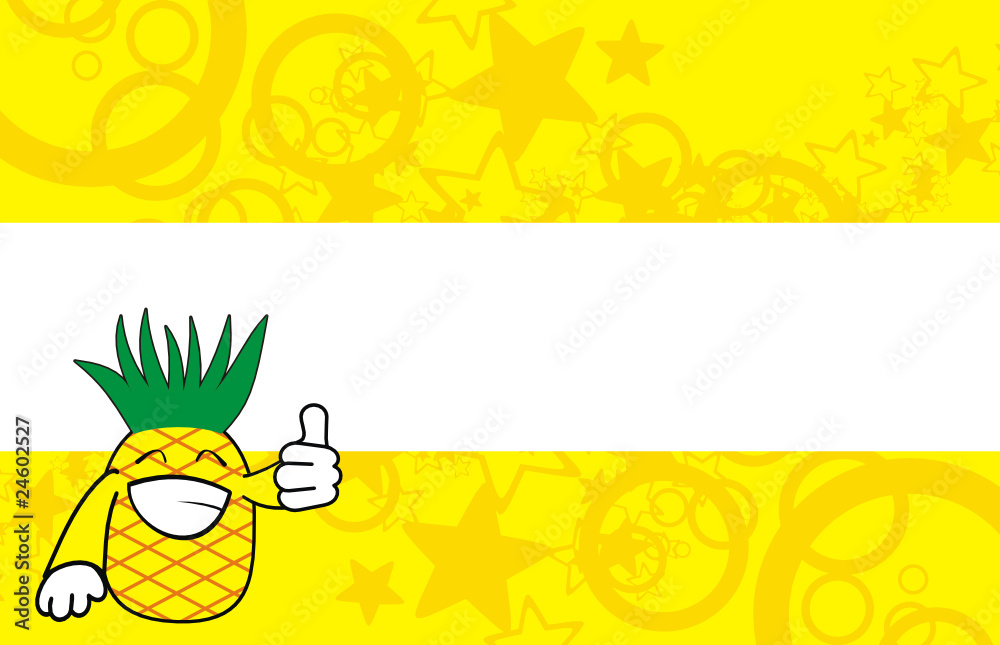 pineapple cartoon wallpaper Stock Vector Adobe Stock