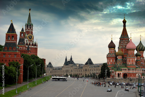 Orage sur la Place Rouge de Moscou