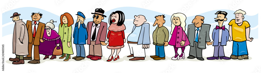 people in queue people in queue