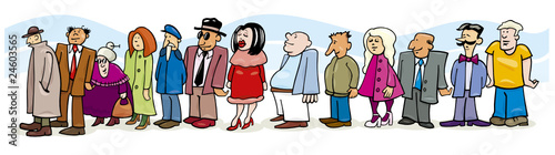 people in queue