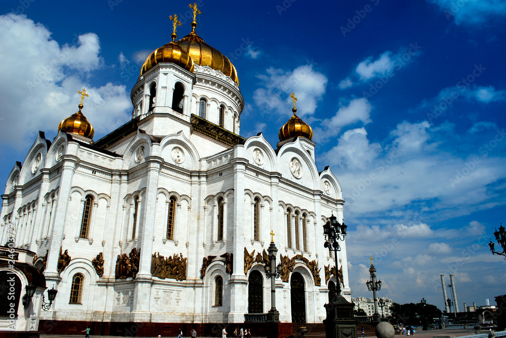 Cathédrale Saint Sauveur à Moscou - obrazy, fototapety, plakaty 