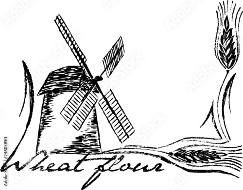 Wheat flour design with mill