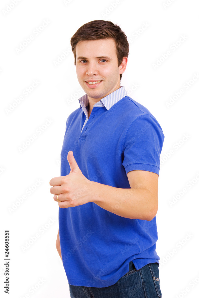 young casual man portrait in a white background young casual man portrait in a white background