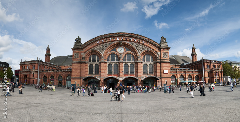Der Hauptbahnhof in Bremen - obrazy, fototapety, plakaty 