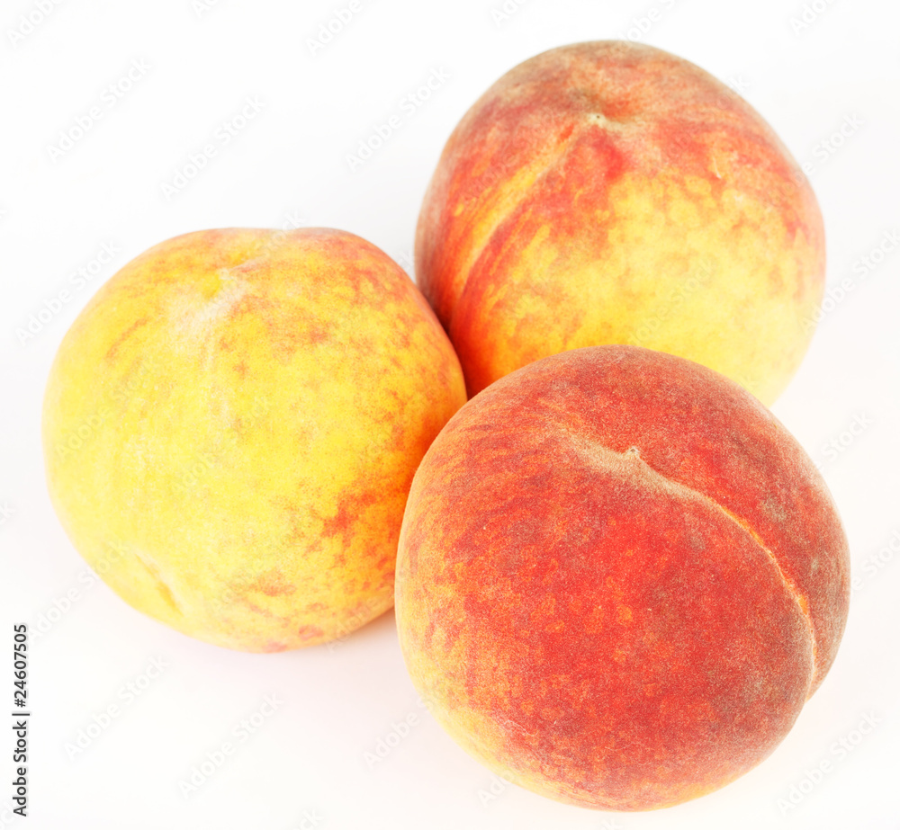 Full peach isolated on white background Full peach isolated on white background