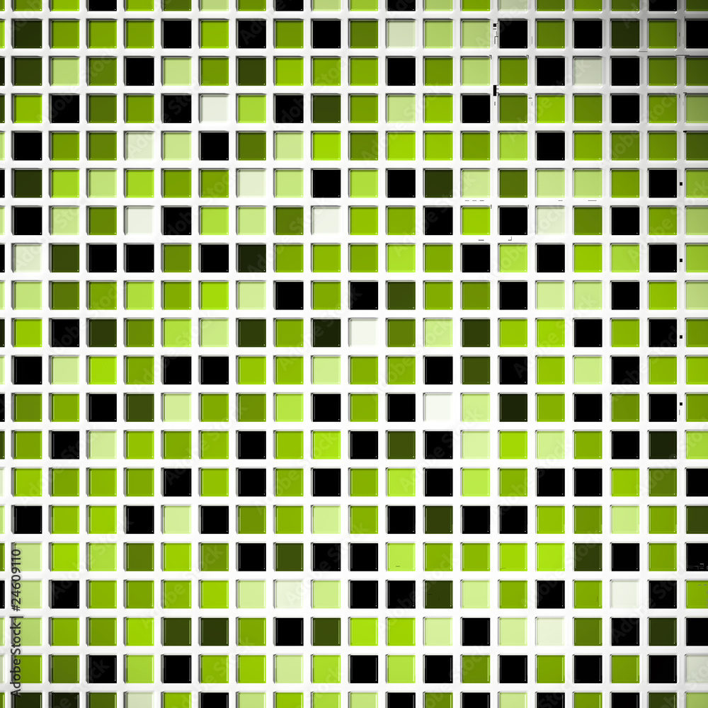 Fototapeta premium mosaïque verte plastique mulicolore