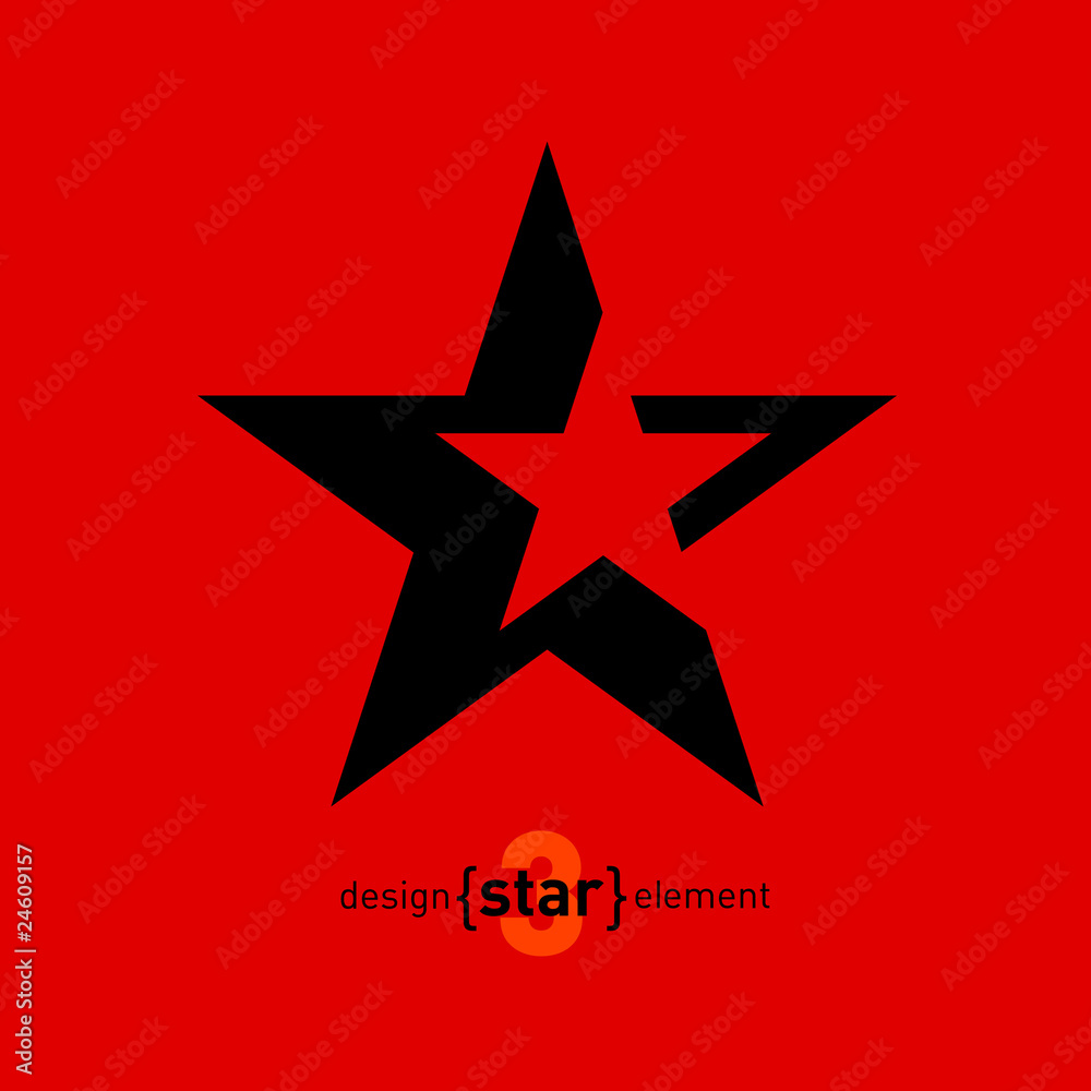 Obraz premium Abstract design element star, illustration