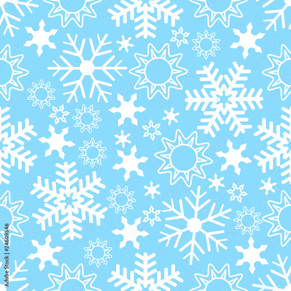 Seamless Snowflake Background Seamless Snowflake Background