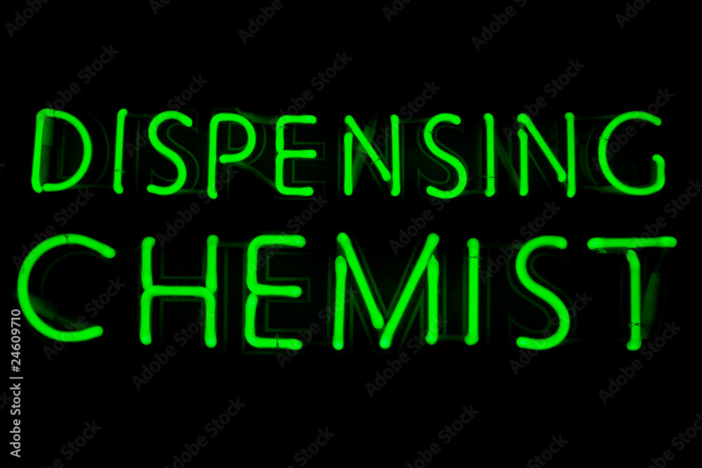 Dispensing chemist neon sign Dispensing chemist neon sign