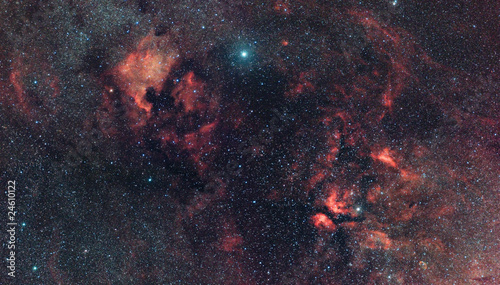 Cygnus Constellation nebularity in Milky Way