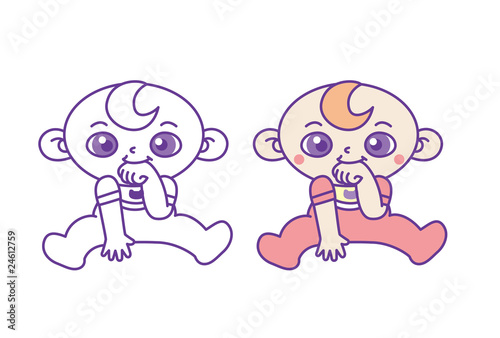 おしゃぶりする赤ちゃん