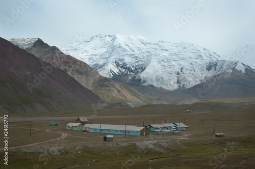 Lenin peak base camp against mt. "19th party congress"