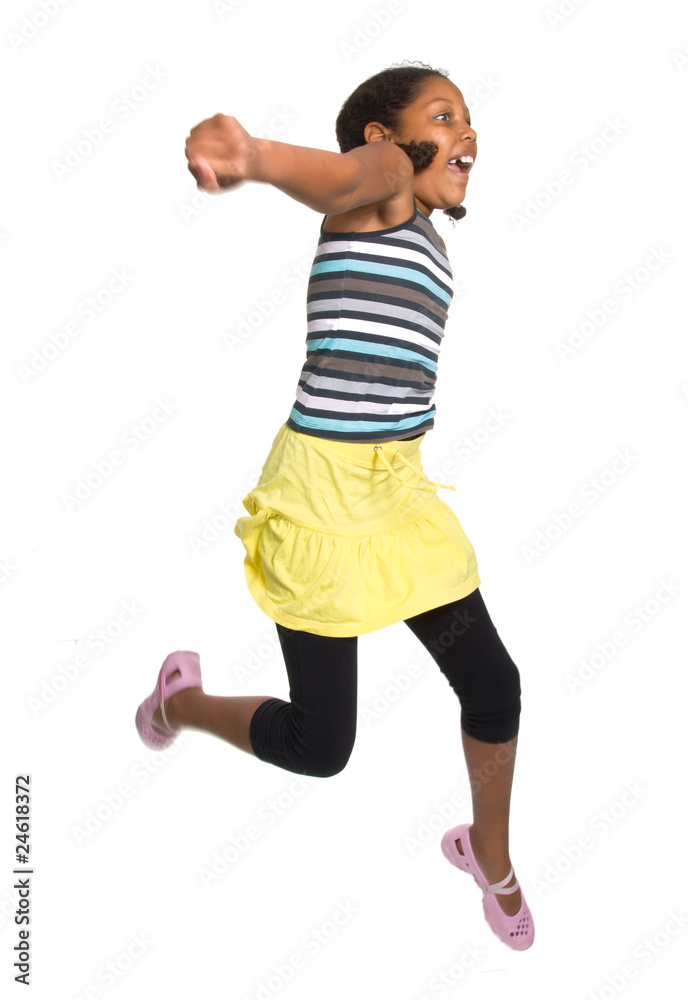 Young Girl Leaping