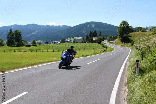 Motorbike in Alps