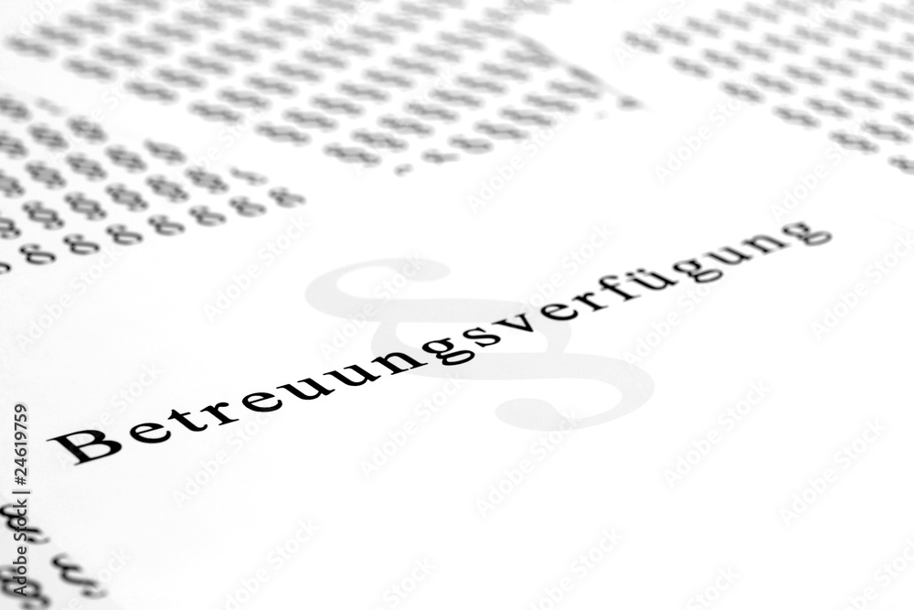 Fototapeta premium Paragraphen Dschungel - Betreuungsverfügung