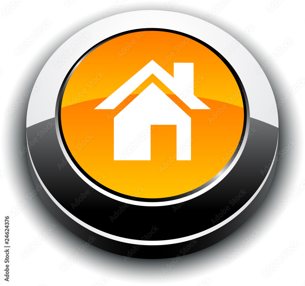 Home 3d round button. Home 3d round button.